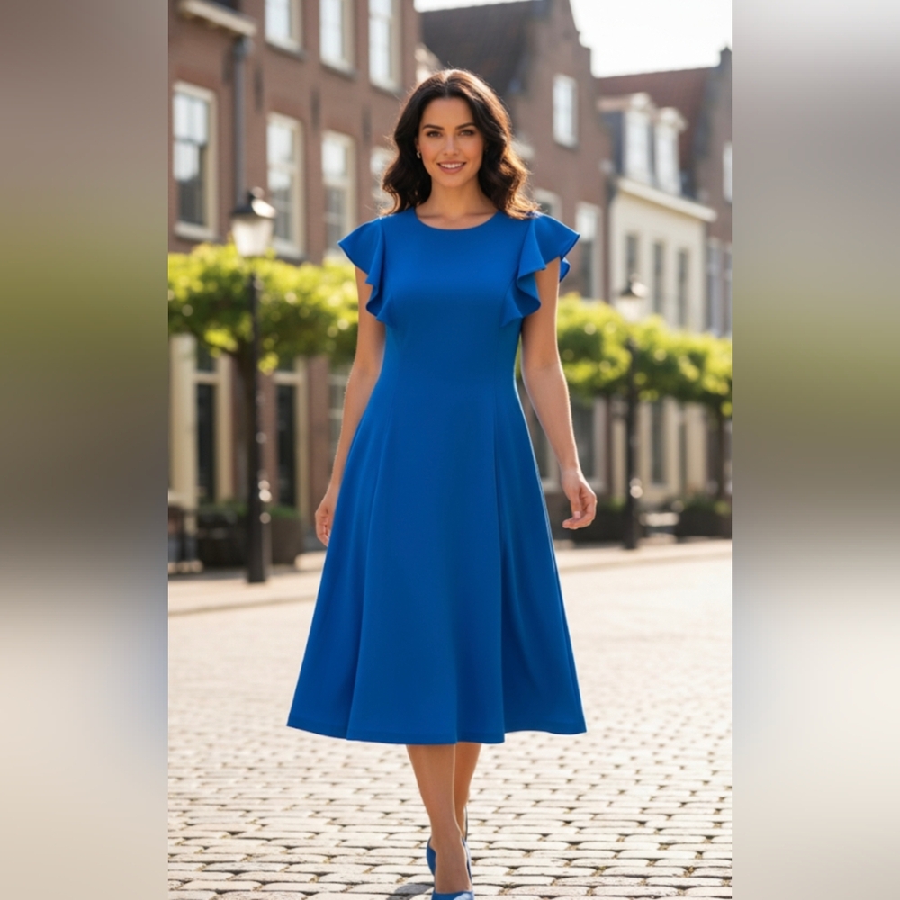 Elegant Blue Women's Dress + Pact M Dress Bundle